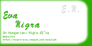 eva migra business card